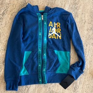 Jordan Kids Blue and Teal Hoodie